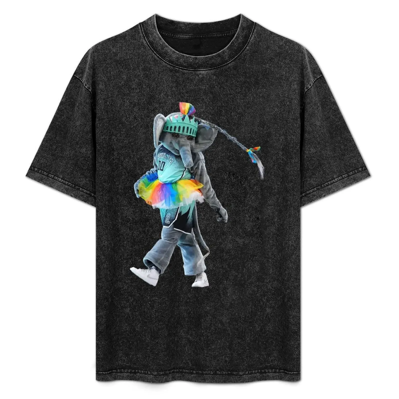 

Ellie the Elephant WNBA Mascot T-Shirt Non-Shrink Basic Cotton T-Shirt