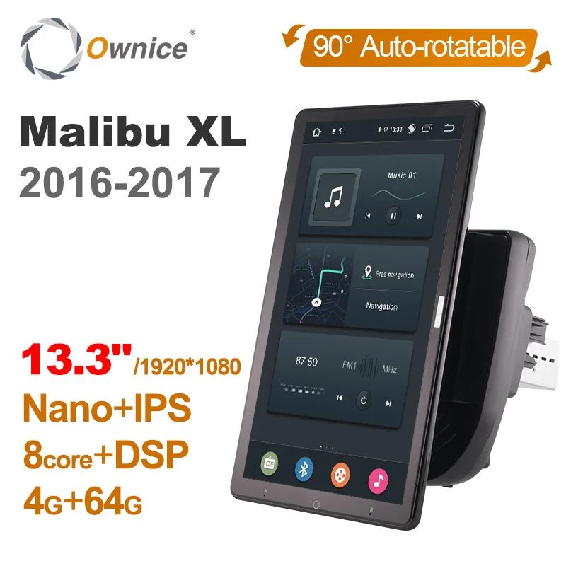 1920*1080 Ownice Android 12.0 for Chevrolet 2016-2017 Malibu XL Car Radio Video Audio 13.3