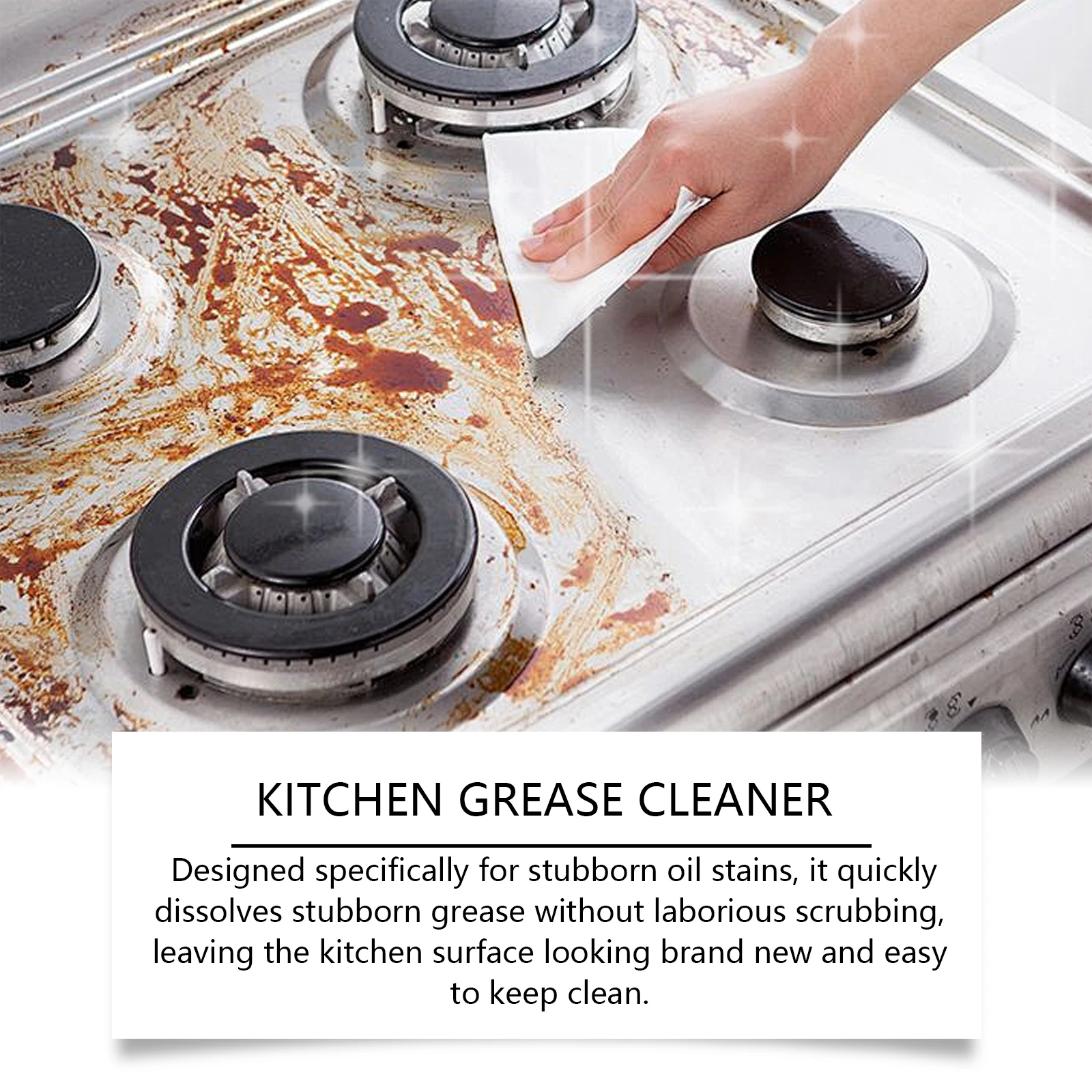 Stove Cleaner Foam Spray Deeply Dissolve Grease Gentle Care For Your Kitchen Left Behind Suitable For Range Hoods And Stoves