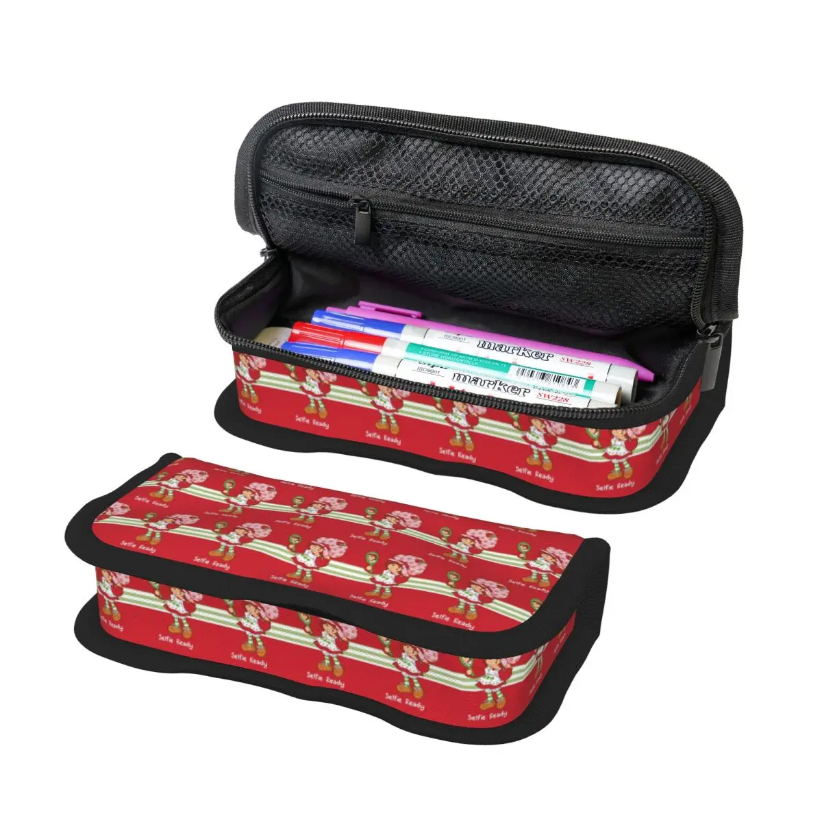 Estuche para lápices con diseño de tarta de fresa para niños, caja para bolígrafos, bolsa para lápices, suministros de papelería, bolsa para guardar bolígrafos