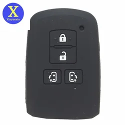 Xinyuexin Silicone Car Key Case Fob Cover for Toyota Sienta Remote Key Shell for Car Interior Accessories 4 Buttons No Logo