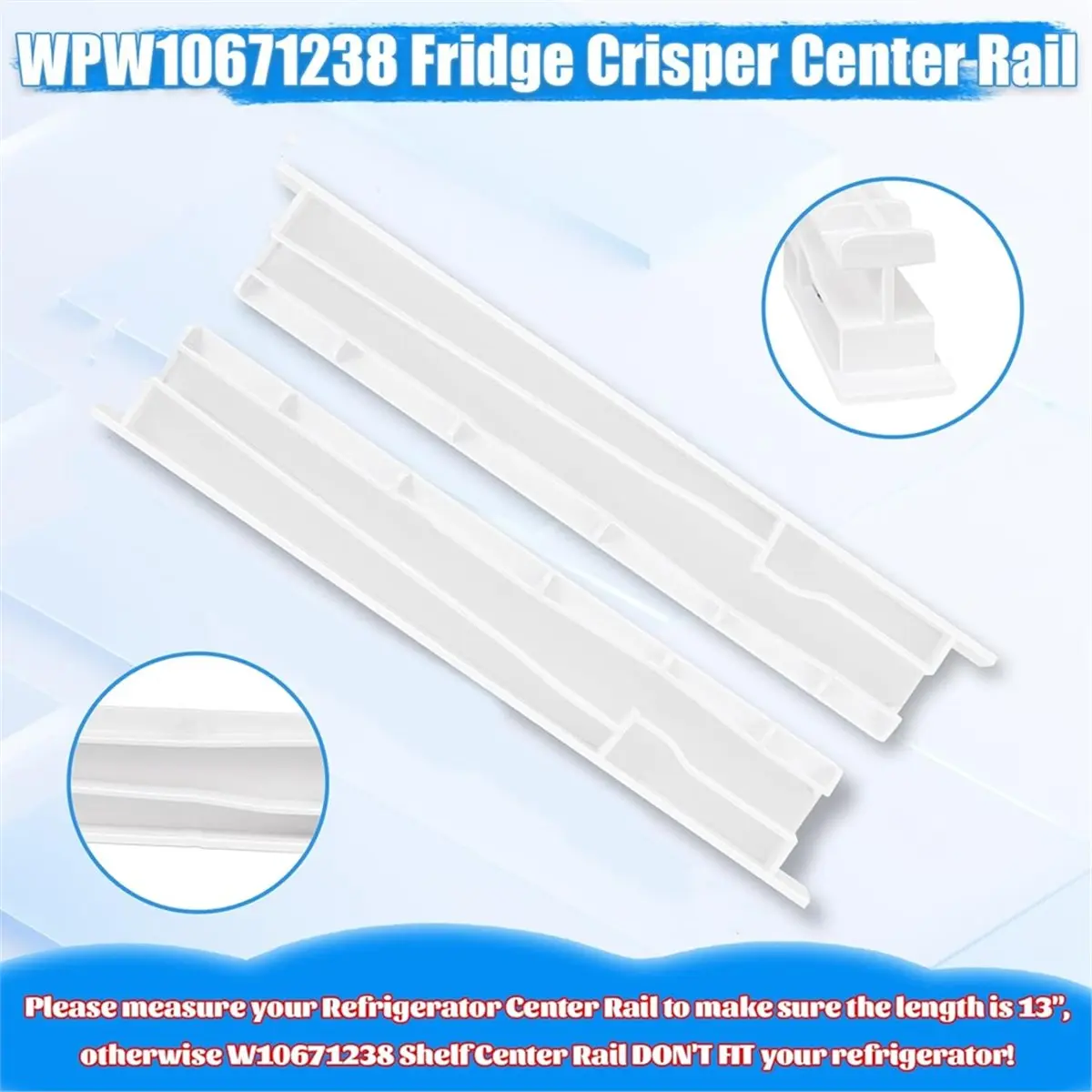 Budget-Friendly-W10671238 Refrigerator Drawer Slide Rail for Refrigerator Drawer Slide Parts