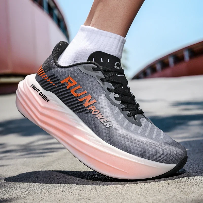 

Men Running Shoes Breathable Non-Slip Trainer Couple Luxury shoes Jogging Cushioning Mesh Off-road Shoes Outdoor Race Sneakers