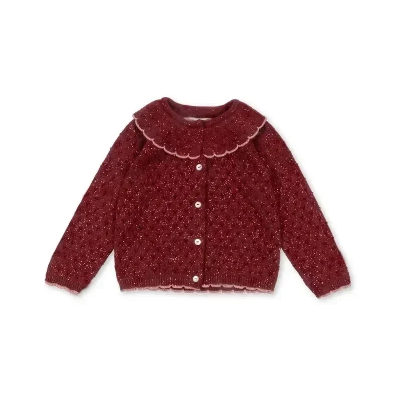 Auf Lager! 2024 Herbst/Winter neue ks Kinder Langarm pullover Strickjacke Mädchen Weihnachts mütze gestrickte Woll mütze