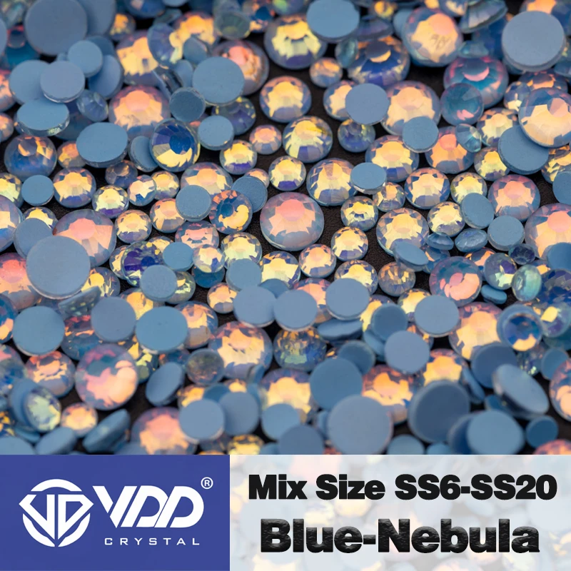 VDD Großhandel Neue Neon Farbe Mix Größe SS6-SS20 Glas Strass Kristall Hohe Qualität Flatback Steine DIY Nail art Dekorationen – Detail 17