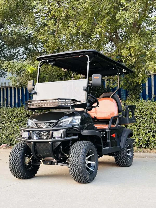 حار بيع 48 فولت لون مخصص صغير 4 مقعد عربة جولف كهربائية #5