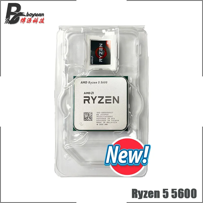 AMD-Prise en charge du processeur de bureau Gaming, Ryzen 5, 5500, R5 5500, 3.6 GHz, 6 cœurs, 12 fils, 7nm, L3 = 16m, 100-000000457, AM4, Nouveau