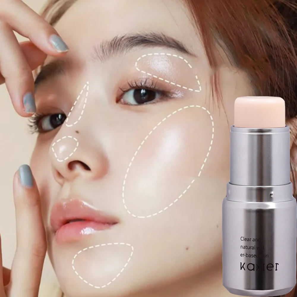 Iluminador de luz de agua brillante, palo de rubor de agua transparente, iluminador de cara y cuerpo, cosmético, contorno de cara, ilumina el maquillaje