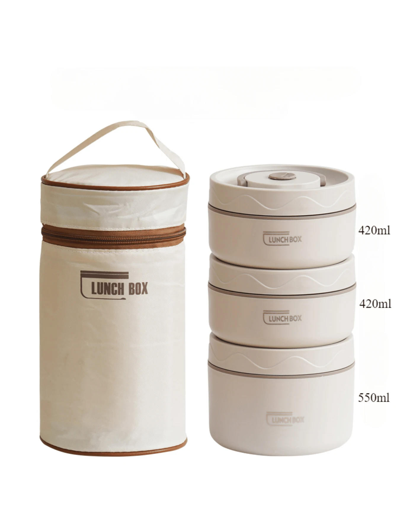 

3 шт., портативный изолированный контейнер для еды в микроволновой печи, ланч-бокс из нержавеющей стали, изолированный герметичный набор сумок для горячего обеда