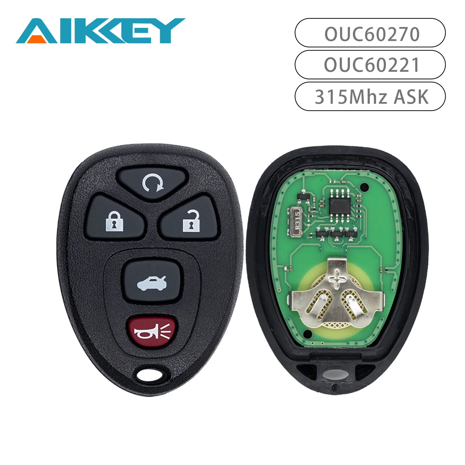 5 Button OUC60270/OUC60221 Car Remote Key Control Vehicle Key for Buick Lucerne Cadillac DTS Chevrolet Impala Monte Carlo