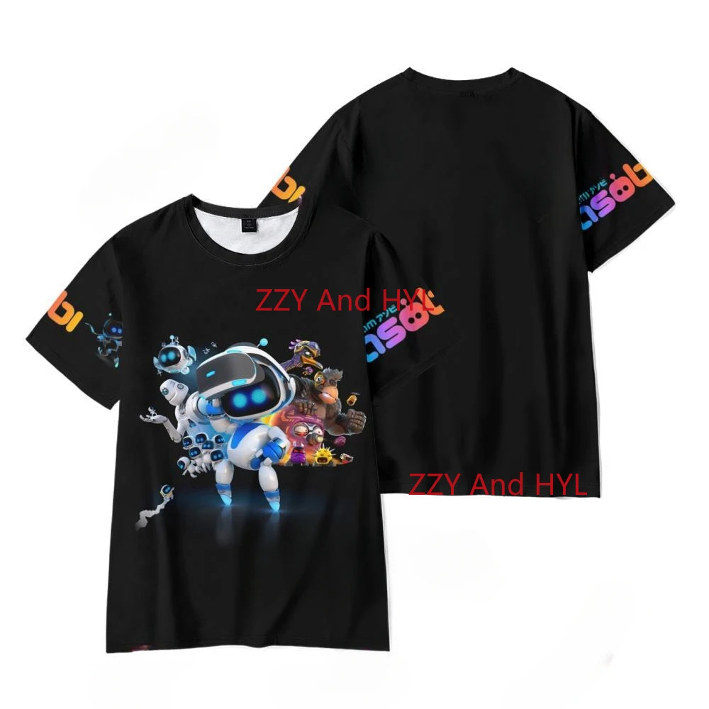 Camiseta de gran tamaño con estampado 3D de ASTRO BOT para adultos y niños, ropa de calle de Hip Hop, camiseta divertida de manga corta, camisetas gráficas Y2K