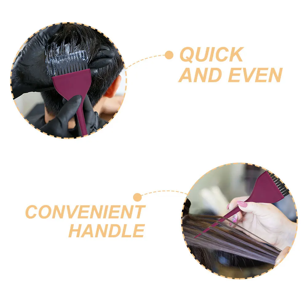 3Pcs Hair Dye Brush Set with Comb and Bowl for Efficient Hair Coloring Salon-Grade Applicator Tools for Root Touch-Up and Full