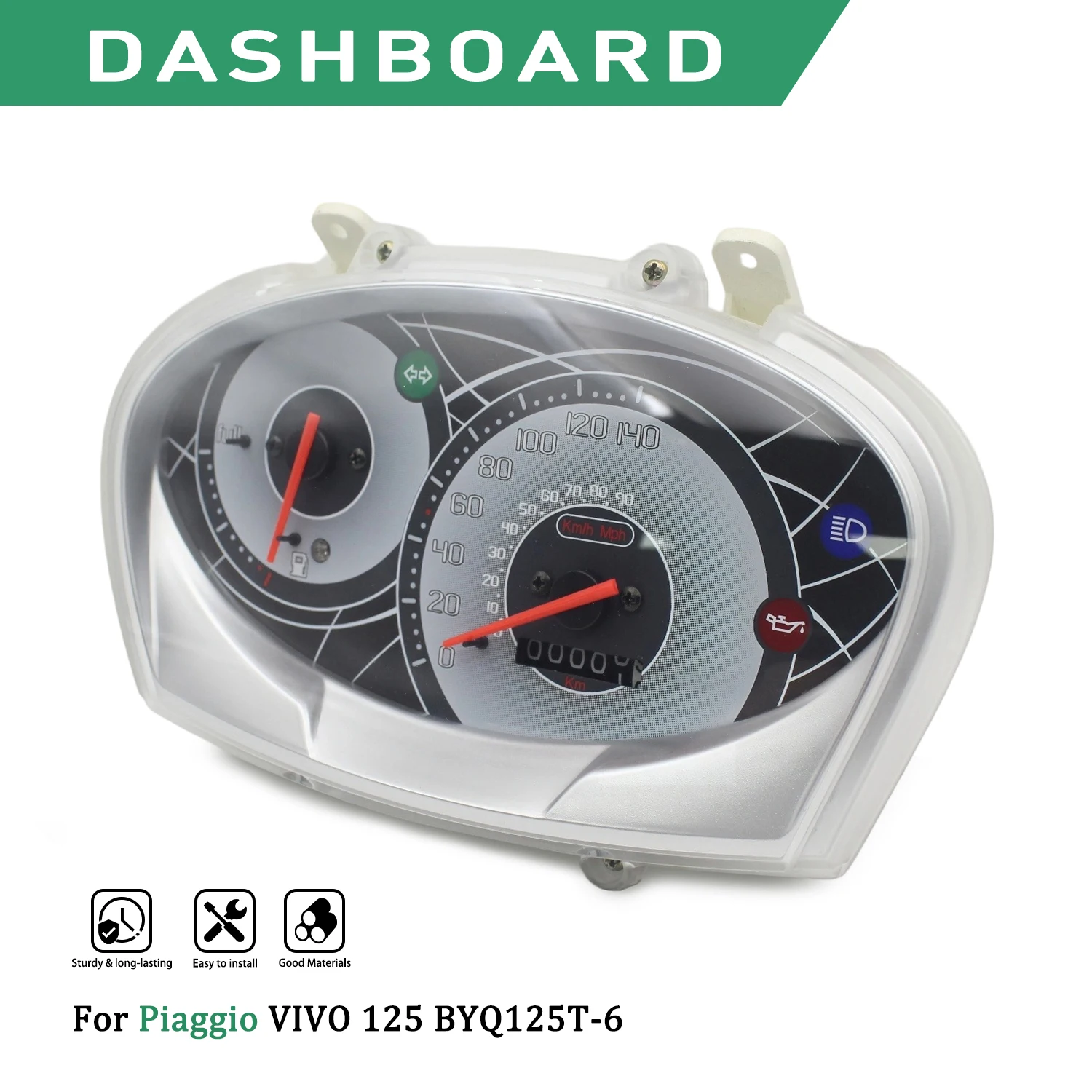 For Piaggio VIVO 125 BYQ125T-6 664377 Motorcycle Instrument Cluster Assembly Scooter Speedometer Odometer Accessories