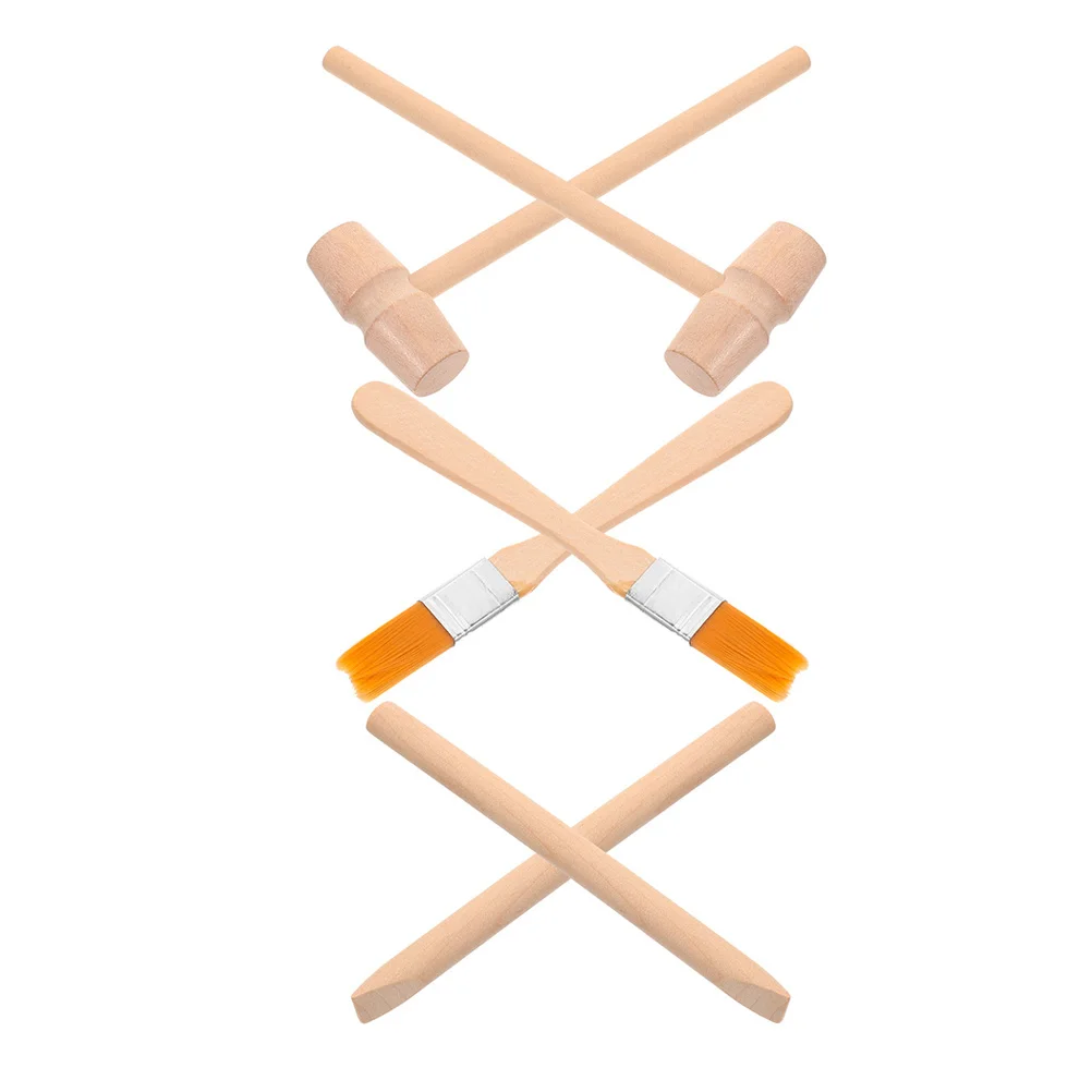 

6Pcs Dinosaur Excavation Tool Kit Educational Archaeological Dig Set Stem Science Hammer Chisel Brush for Kids Gemstone