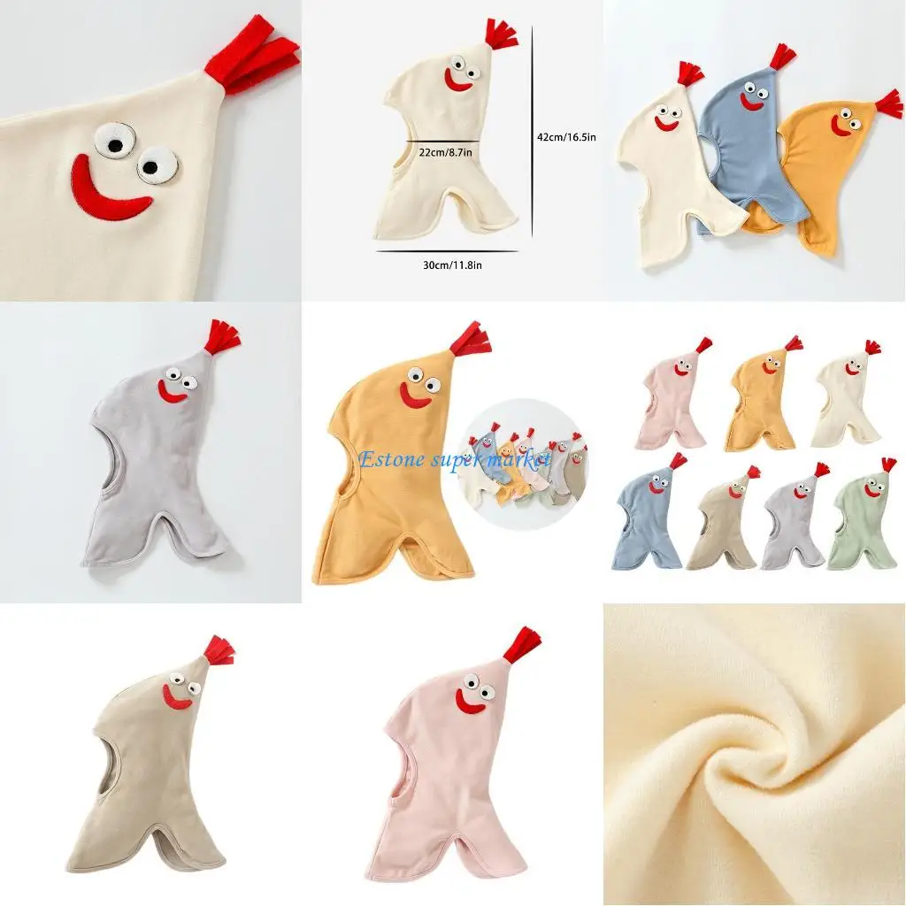 

090B Cocks Baby Neck Warmer Cap Multifunction Warm Hat Scarf Stylish for Winter