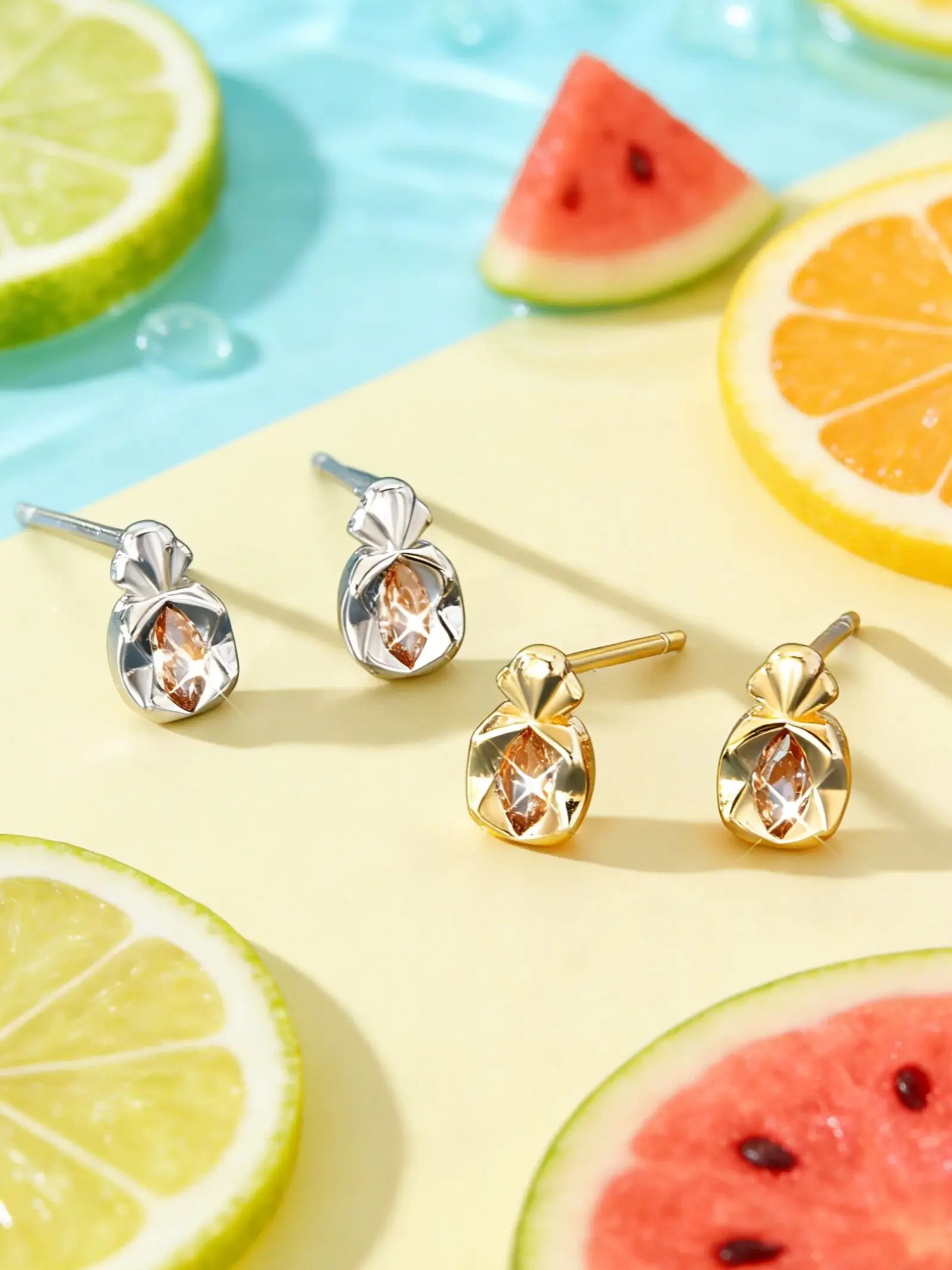 Hot Selling Mini Pineapple Earrings For Women - 925 Sterling Silver, Cute Sweet Accessory, Ideal Holiday Gift For Her