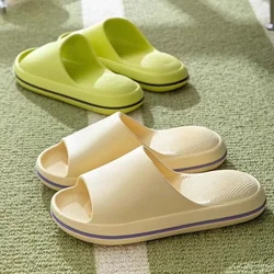 Wholesale of women's thick soled summer EVA slippers for home bathroom bathing, anti slip, silent, wear-resistant couple sandals