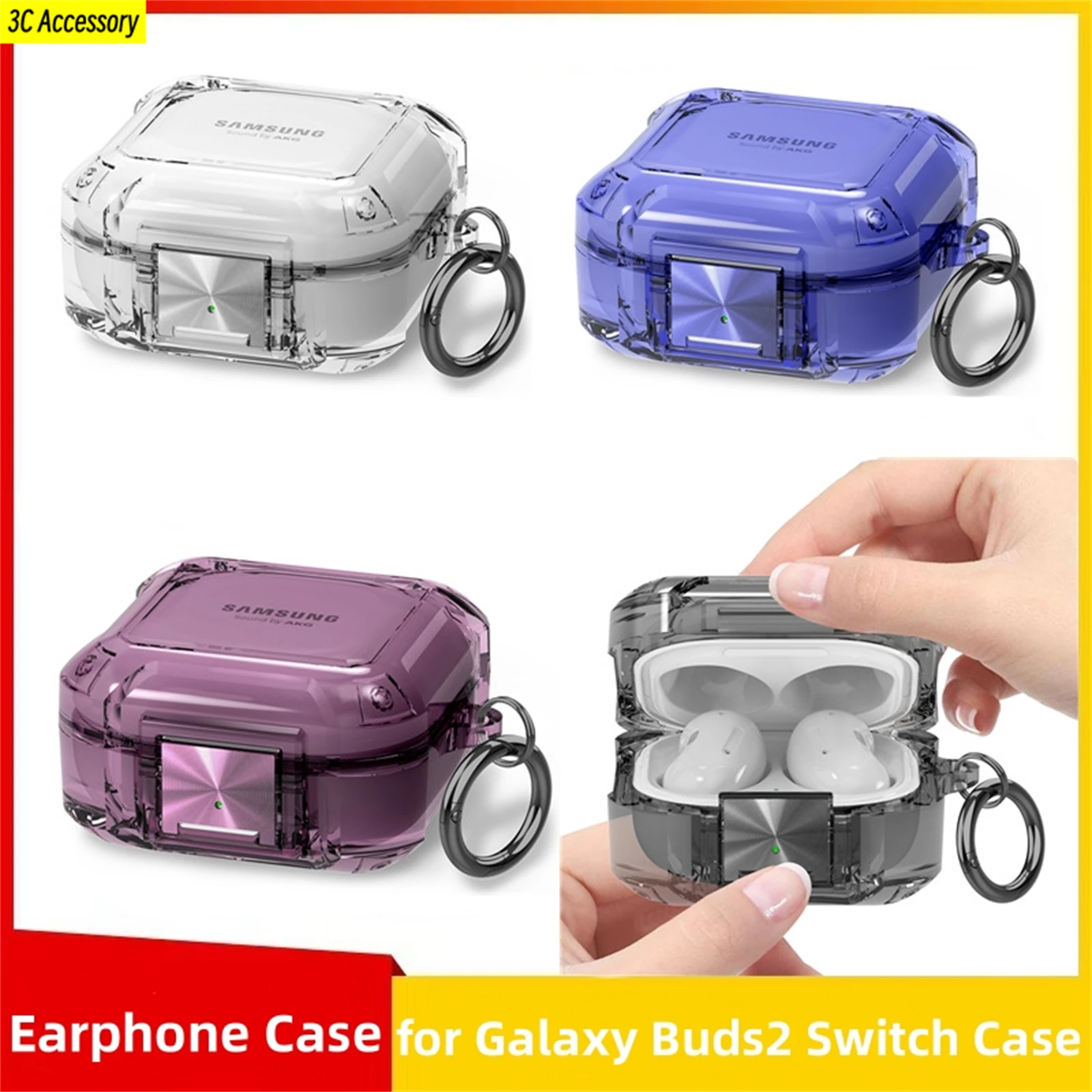 New Switch Case for Samsung Galaxy Buds2/Buds2 Pro Buzz 2 Pro Buds Live Anti-scratch Shell Transparent TPU Protective Cover