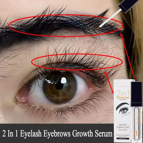Imagen 2 del producto Suero de crecimiento de cejas y pestañas 2 en 1, potenciador de pestañas Natural de 7 días, maquillaje de pestañas alargamiento y rizado más largo y grueso