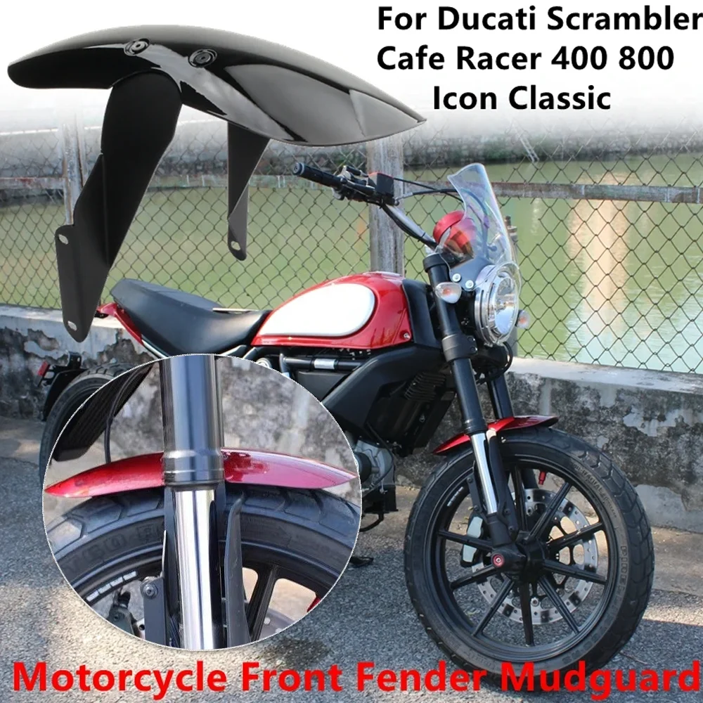 

Motorcycle Front Fender Mudguard Cover Red Splash Guard Mud Flap Protector For Ducati Scrambler Cafe Racer 400 800 Icon Classic