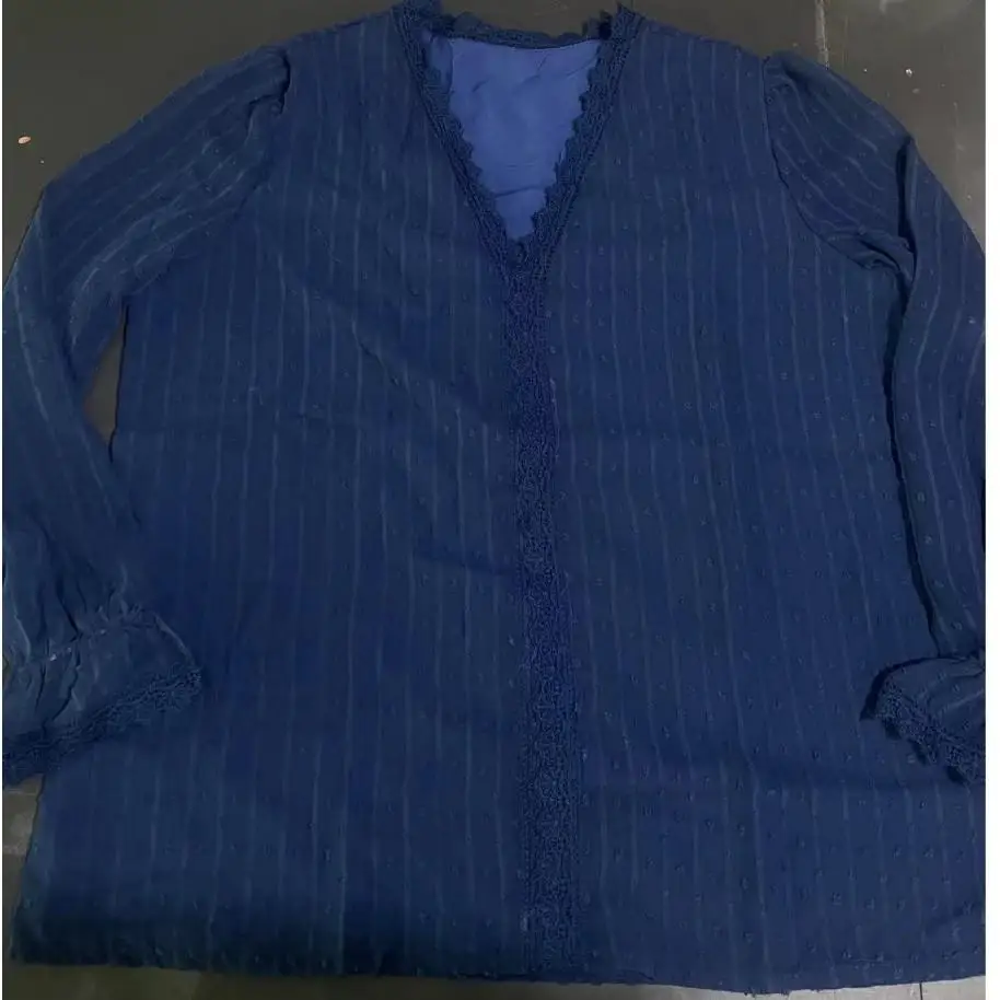 女性用刺繍レース irt 花柄装飾 ルーズフィット ロングスリーブ ポリエステル繊維 夏服 女の子用