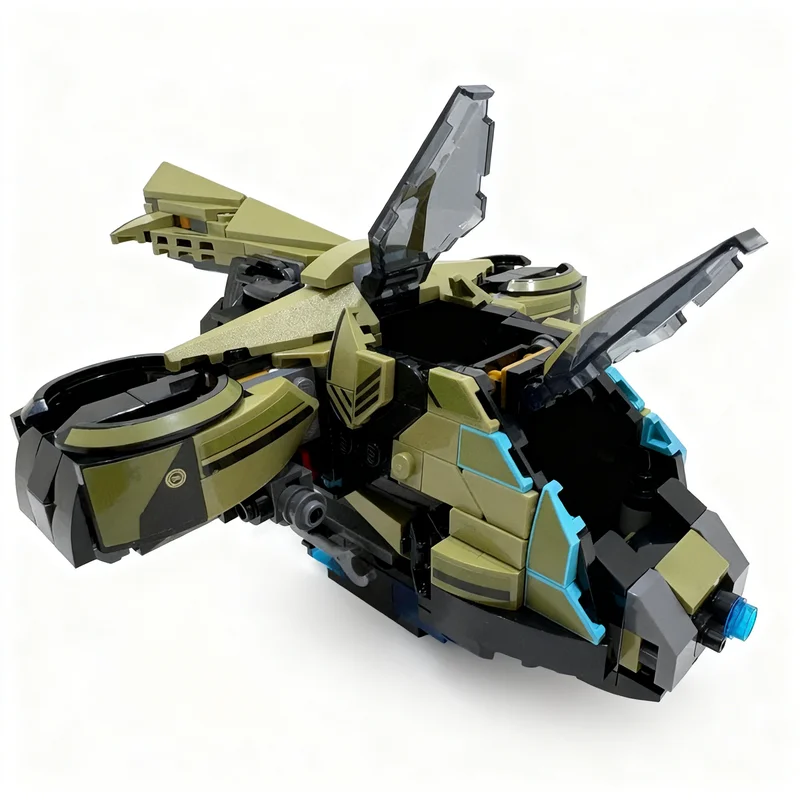408pcs MOC X2 Heavy Gunship City Champions Model Toy Building Blocks Christmas Gift Architecture Collection DIY Display Art