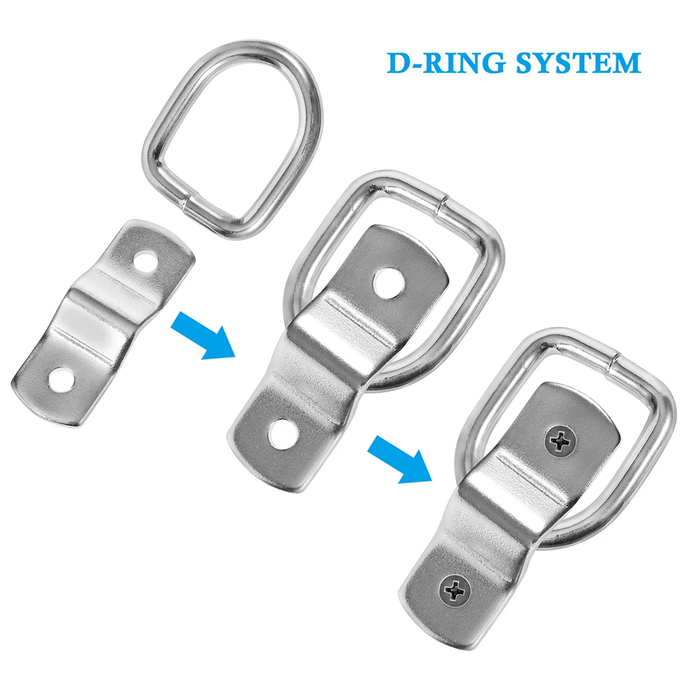 

8pcs D Heavy Duty Carbon Steel Lashing Ring Truck Mount Trailer Anchor Tie Down Anti Lashing Ring Rust