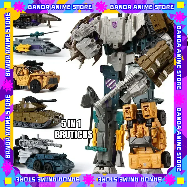 

HZX 6In1 Devastator Haizhixing Transformation Toys Anime Action Figure KO G1 Robot Aircraft Engineering Vehicle Model