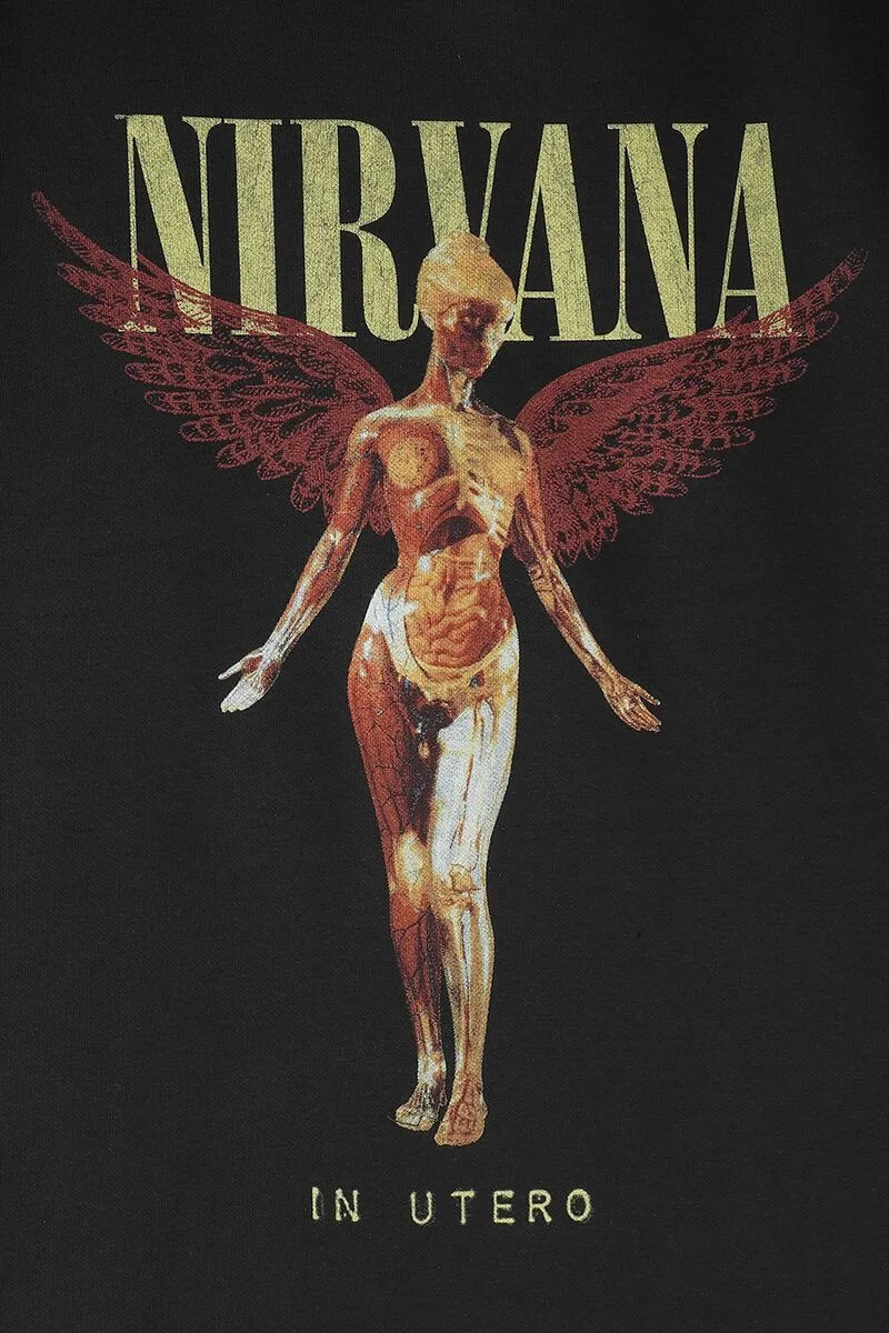 Amplified Collection in Utero Dark Night Nirvana Hoodie 2026 Jesień i Zima Luksusowa Odzież Wysokiej Klasy Dla Kobiet i Mężczyzn Top Y2k