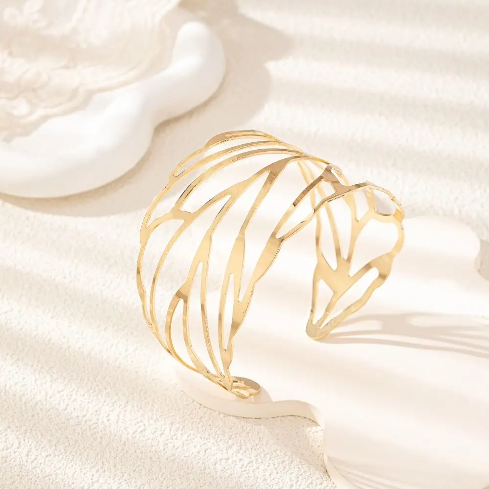 Glamorous Metal Tassel Arm Chain Adjustable Multi Style Wide Open Bangle Fashion Retro Armband Women's Accessories