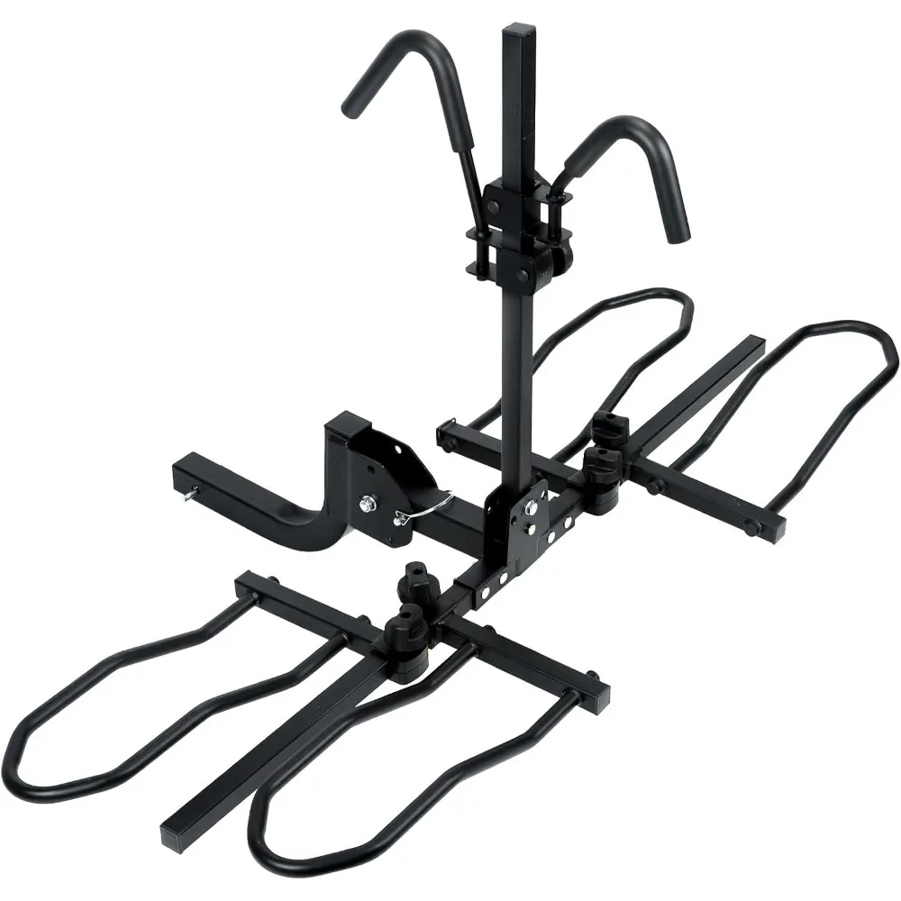 

Folding Bike Rack for 2 Bikes - Hitch Mount Platform Carrier for Cars, Trucks, SUVs, and Minivans