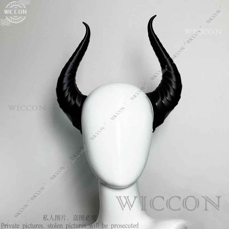 Lute Anime Cos Hotel Cosplay Wig Headwear Horn Aura Angel Halloween Carnaval Party Silver Color Anime Cosplay Prop