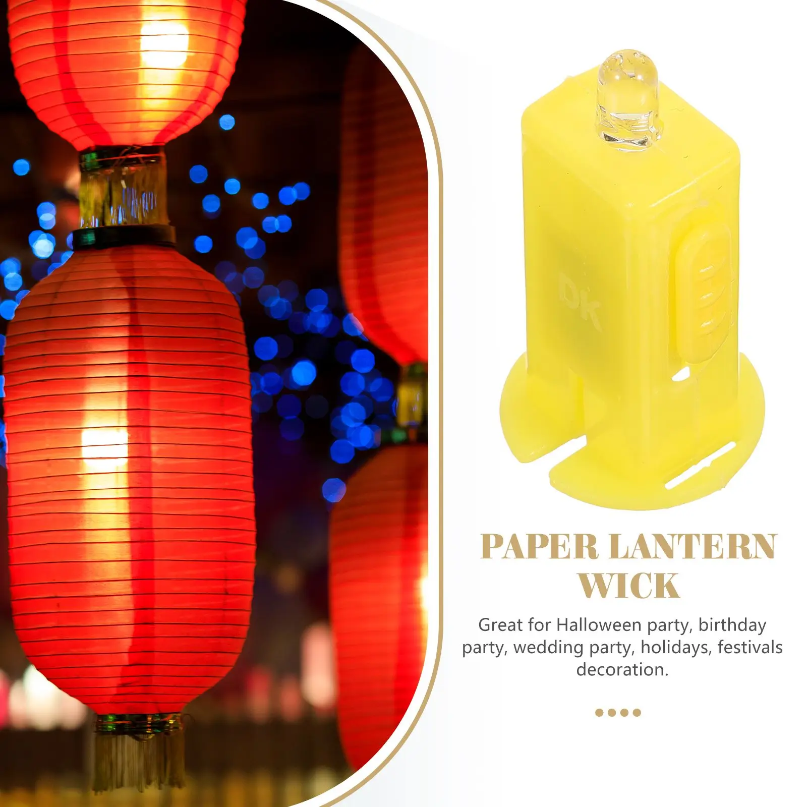 10 Pcs LED Paper Lantern Wicks Electronic Light for Balloons Festival Party Halloween Birthday Wedding Holiday Decor