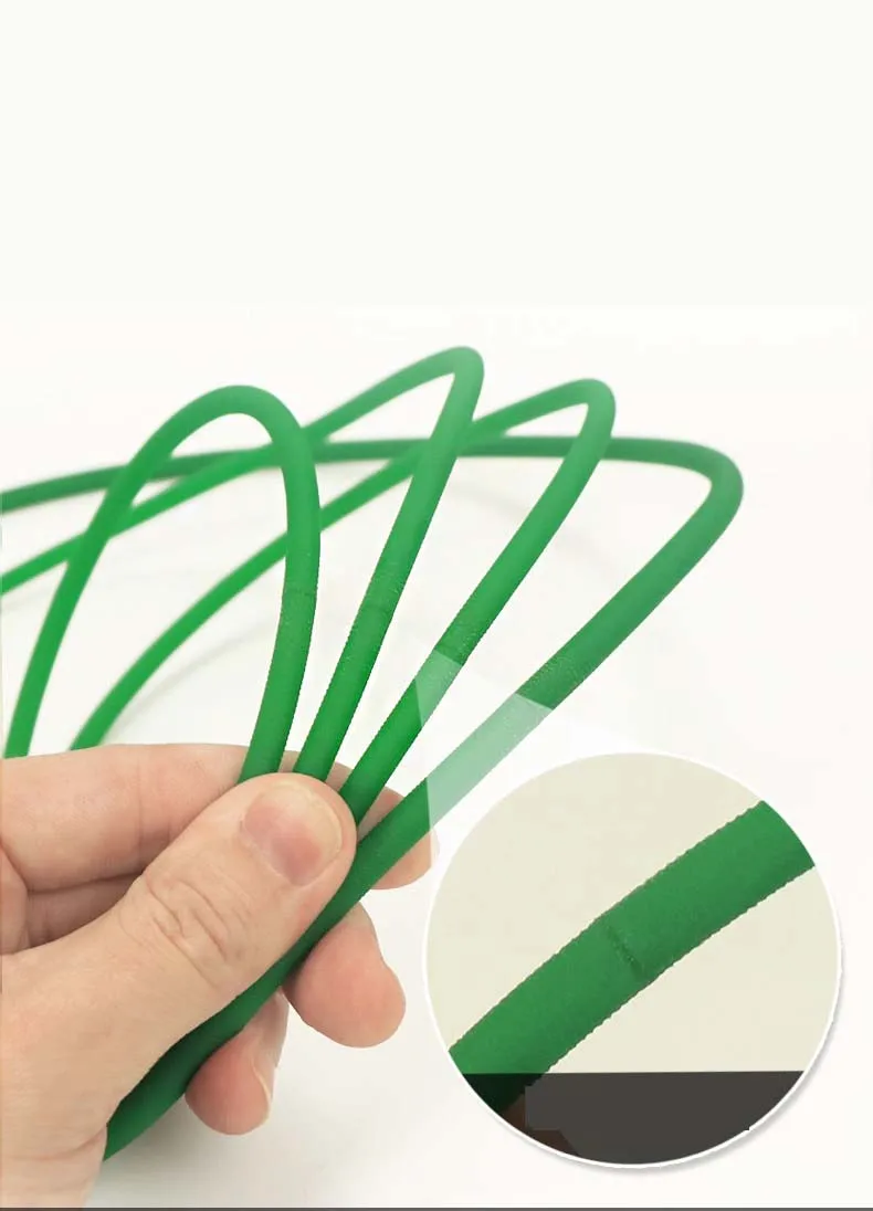 

Heat-Spliced PU Round Belt Green Rough/Red Smooth Surface Industrial O-Type Drive Belt DIA 2/2.5/3/3.5/4/4.5/5/5.5/6/6.5mm-20mm