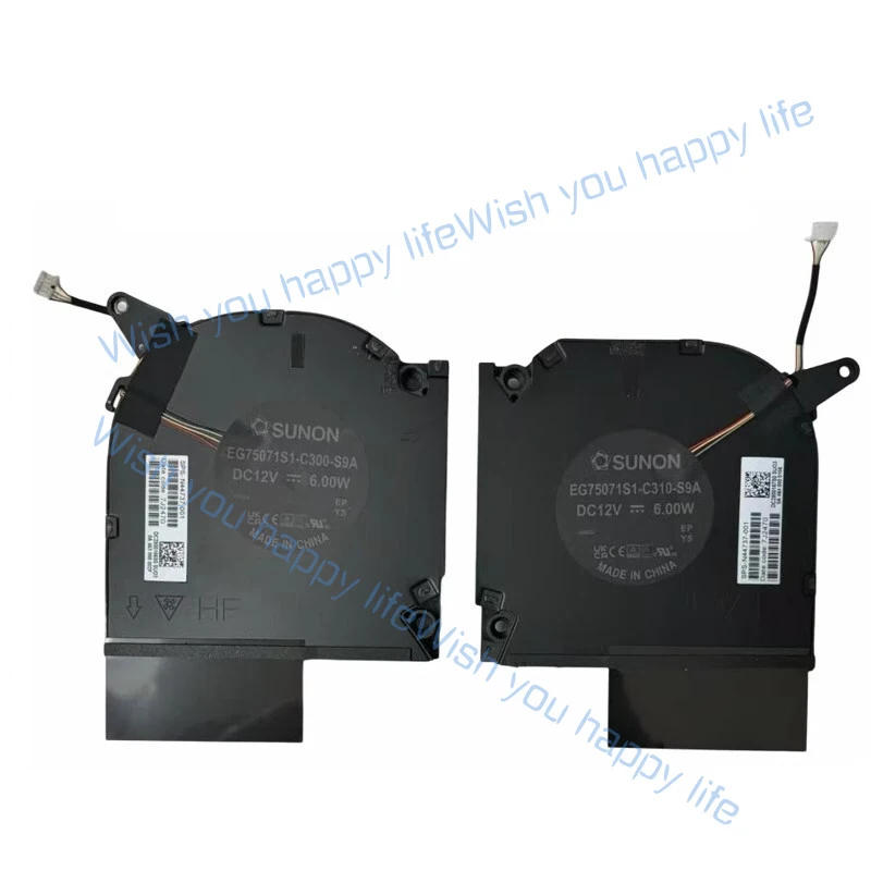 L... N44737-001 New CPU & GPU Fan DC12V For HP OMEN 16.1