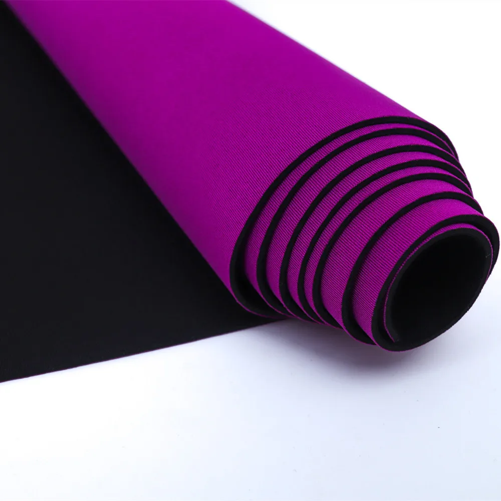 SBR Neoprene Sewing Fabric Laptop Bag Travel Bag Purple 2mm Stretch Fabric Other Fabric Plain Knitted Stretch Polyester