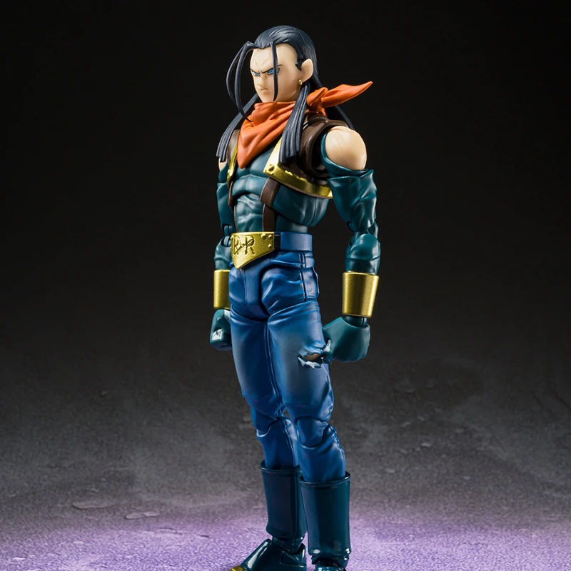 In Stock Dragon Ball Gt Super Android 17 S.H.Figuarts Action Figures Shf Original Bandai  Anime Customized Collection Model Toys