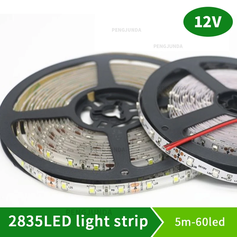 5M Led Strip 2835 SMD 60Leds/M Waterproof Flexible Led Tape 12v Decoration Ribbon Led Light Led Stripe RGB+24key controller
