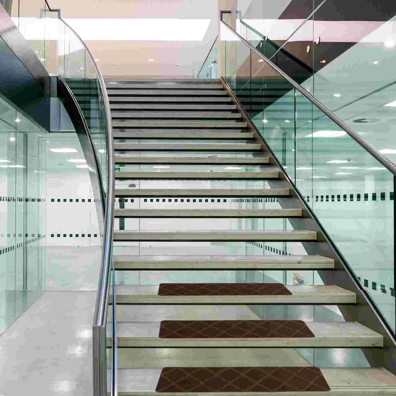4 Pcs Stair Mat Carpet Runner for Stairs Washable Area Rugs Indoor Elders Non Slip Treads Runners Wooden Steps Non-slip