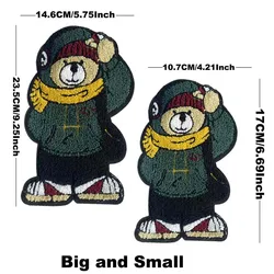 2PC/Big Cartoon Cute Teddy Bear Chenille Sewing Patch,Embroidery Applique Badge Sew On Patches For Clothing Kids,Backpack,Jacket