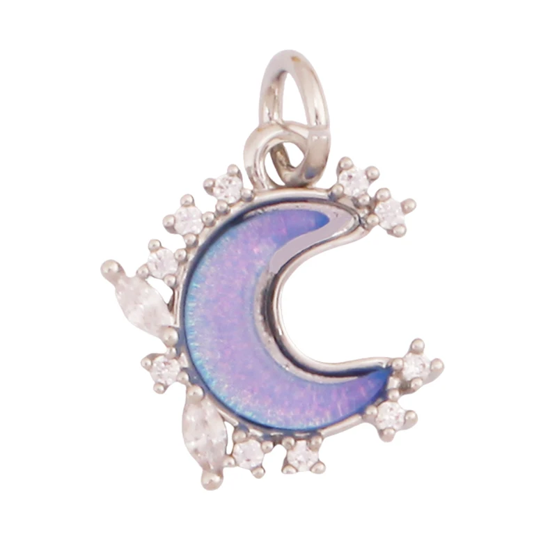Trendy Mini Windmühle blinkende Bolzen Stern Sonne Mond Regenbogen Schneeflocke Charm Anhänger, Handwerk Schmuck Halskette Armband Zubehör S28 – Detail 36