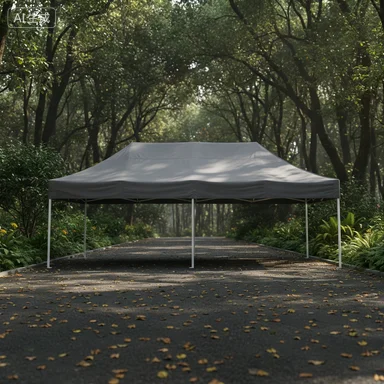 Aluminum Frame Four-Season Exhibition Tent Grey Double Layer PVC, Heavy-Duty for Trade Shows & Outdoor Events