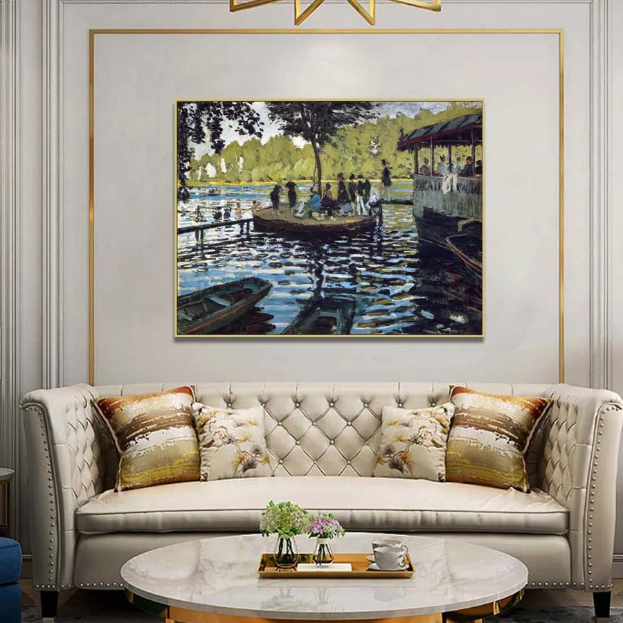 

The Grenouillère by Claude Monet World famous painting reproduction Art painting on canvas hand painted Picture wall decoration