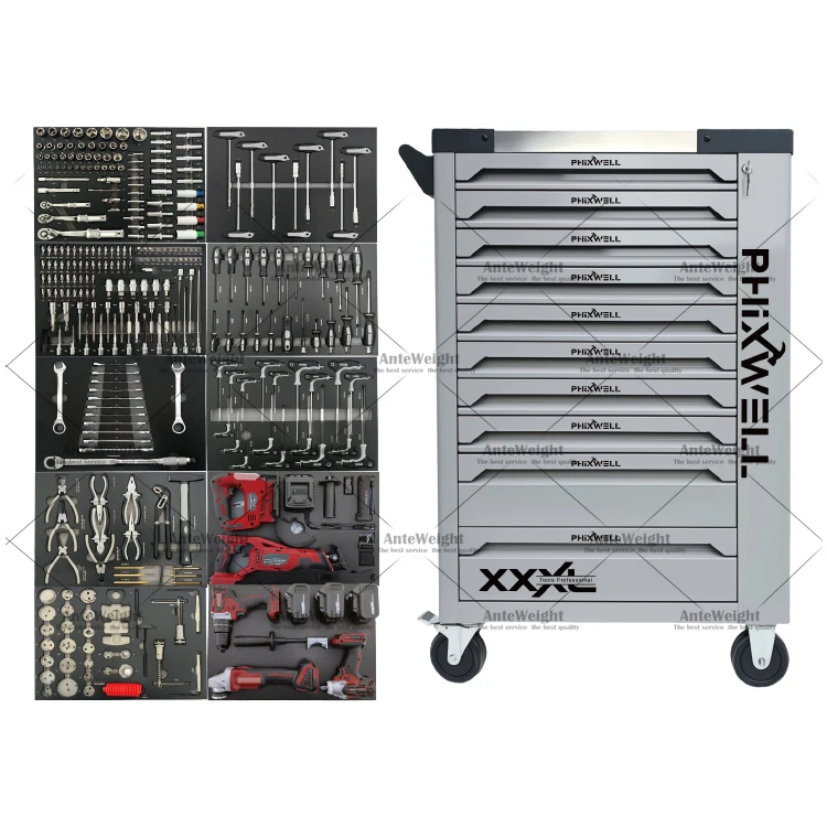 Tool Cabinet Tool Set Hand Tools Sets Options with Good Wheel 10 Drawer Cabinet Set Box Mechanic Workshop