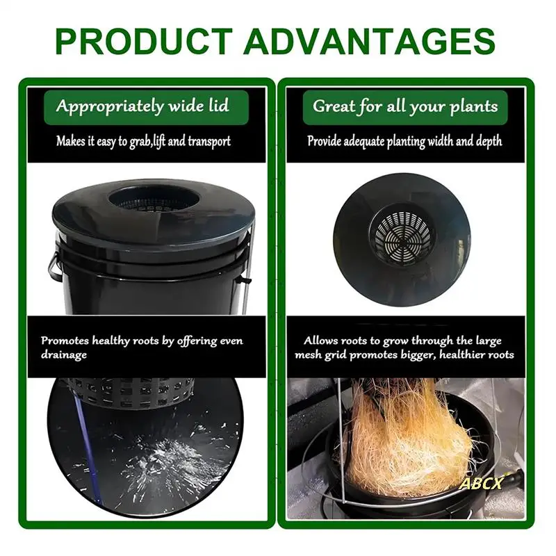 

6 Inch Net Pot For 5 Gallon For BUCKET Wide Lids ( 5 Pack ) Net Cups For Hydroponics Basket, DWC Pots, Pot