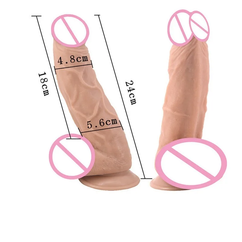 Consolador enorme de piel realista para mujer, Consolador de pene grande y largo con ventosa, masturbador erótico de punto G, Juguetes sexuales para