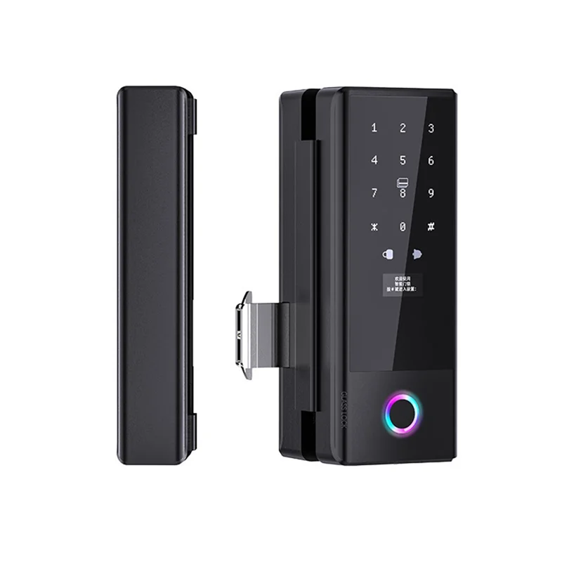 FEDI-Tuya Smart Home Fingerprint Lock With Biometric Recognition For Sliding Glass Doors Glass Door Electronic Lock Access Contr