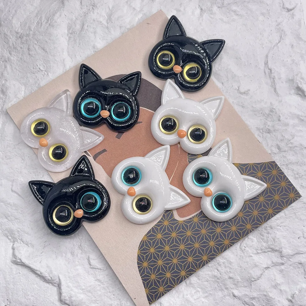 3 stks High-end kat abnormale leerling set cartoon hars sieraden accessoires DIY mobiele telefoon geval crème lijm handgemaakte haarspeld fla