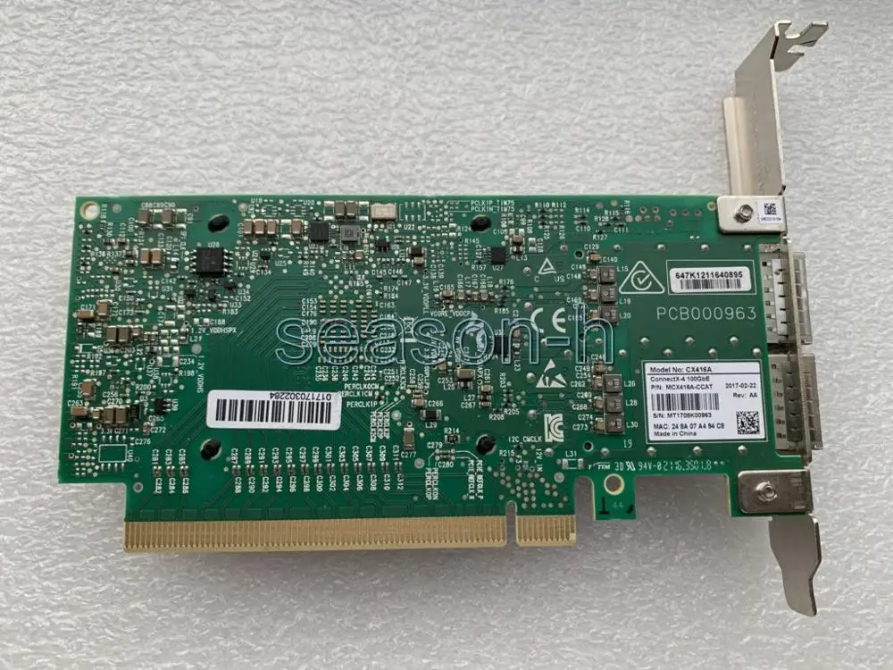 MCX416A-CCAT ConnectX-4 EN Card 100Gb/s Ethernet Adapter Card