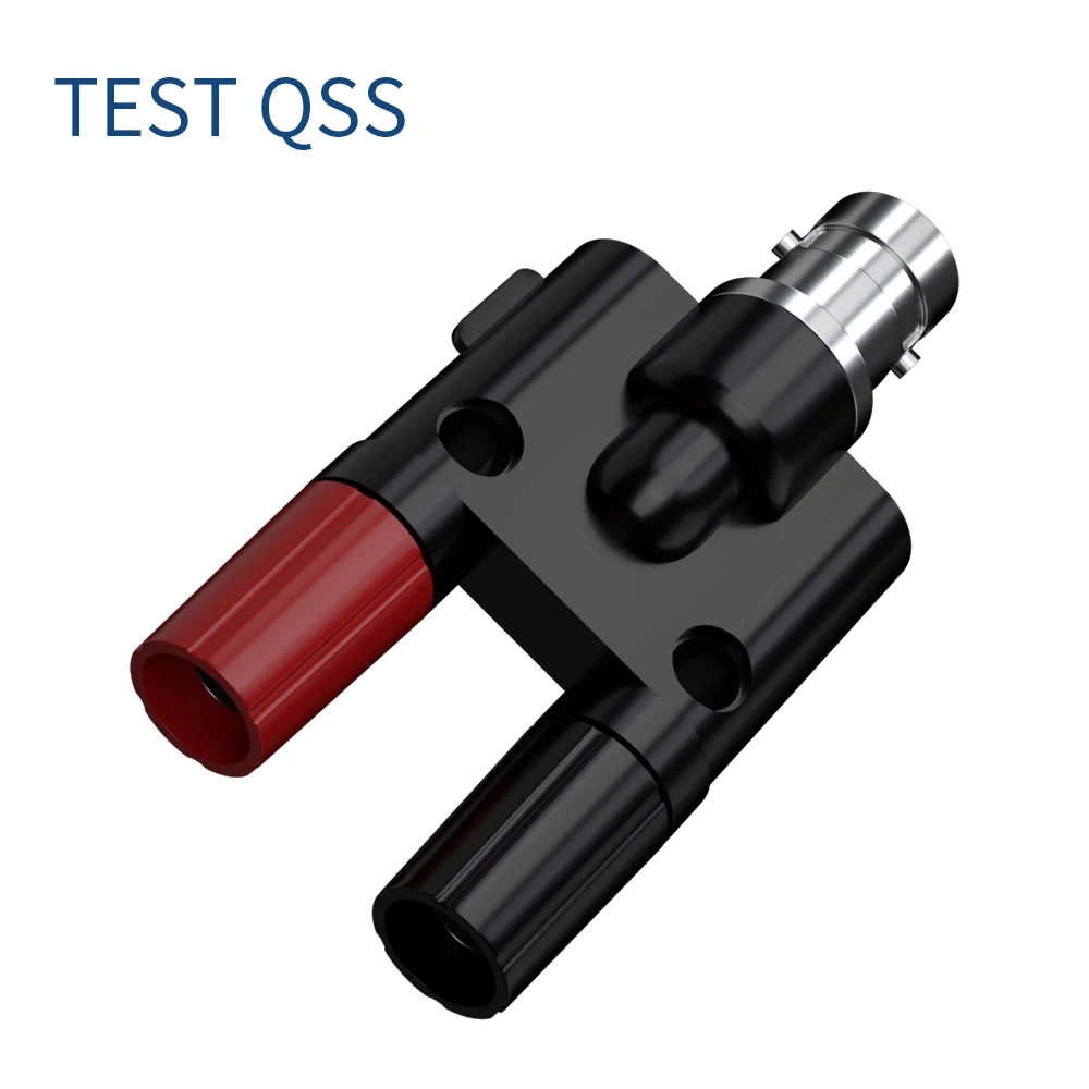 QSS 2PCS BNC Female Plug to 2X 4mm Dual Banana Female Jack Socket Binding Post RF Coax Coaxial Splitter Connector Q.20024